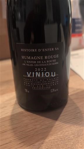 Wallis Sierre Grand Cru Histoire Enfer SA Humagne 2022