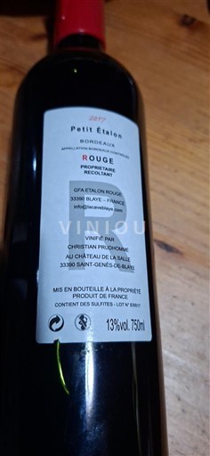 Burdeos Bordeaux Petit Etalon 2017