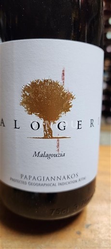 Wijnen Blanc sec Alogeri Papagiannakos 2021 Griekenland Centraal-Griekenland Attika