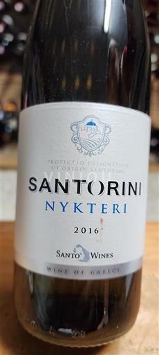 Các đảo Aegean Santorini Santo Wines Nykteri 2016