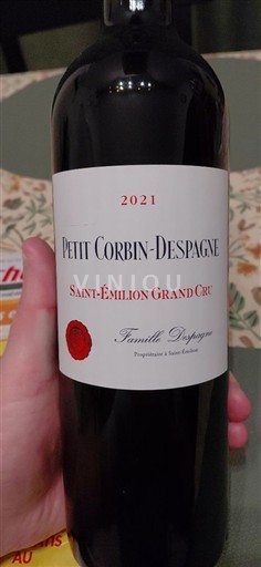 Burdeos Saint-Émilion Gran Cru Petit Corbin-Despagne 2021