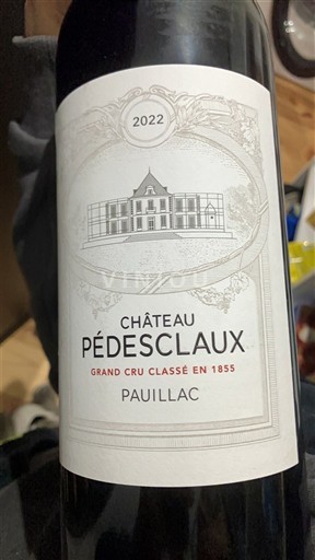 Bordeaux Pauillac Château Pédesclaux 2022