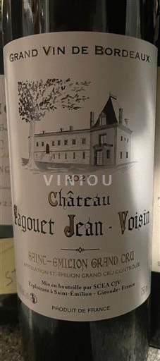 Bordoja Saint-Émilion Grand Cru Grand Cru Château Lagouet Jean Voisin 2021