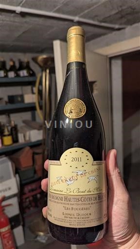 Burgundi Beaunen Ylämaat Domaine Le Bout du Monde Les Fougères 2011
