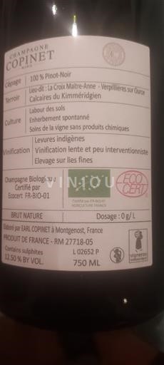 Champagne Sâm-panh Champagne Copinet Không niên vụ