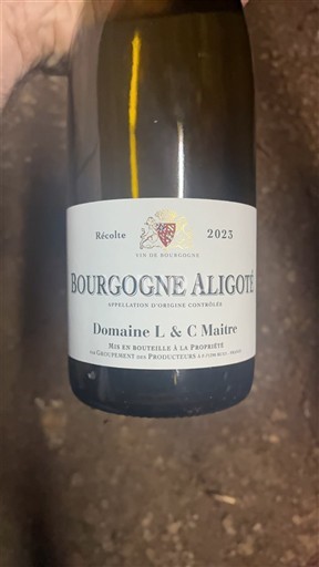 Burgundi Bourgogne Aligoté Domaine L & C Maitre 2023