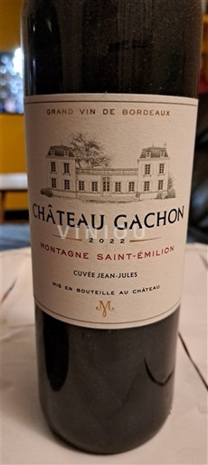 Bordeaux Montagne-Saint-Émilion Château Gachon Jean-Jules 2022