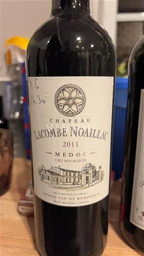 Bordeaux Médoc Cru Bourgeois Château Lacombe Noaillac 2011