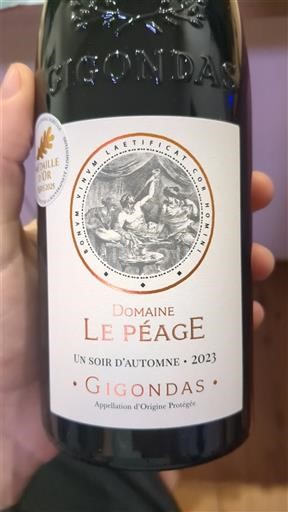 Rhône Valley Gigondas Domaine Le Péage Un Soir d'Automne 2023