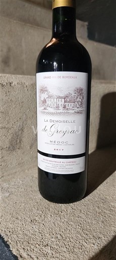 Burdeos Médoc Greysac La Demoiselle de Greysac 2017