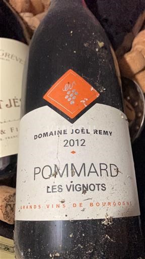 Burgundy Pommard Domaine Joël Remy Les Vignots 2012
