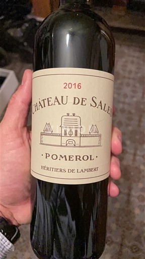 Burdeos Pomerol Château Sales 2016