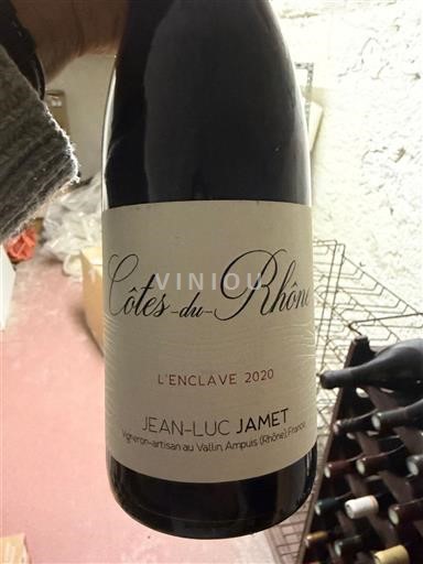 Rhônen laakso Côtes-du-rhône Jean-Luc Jamet L'Enclave 2020