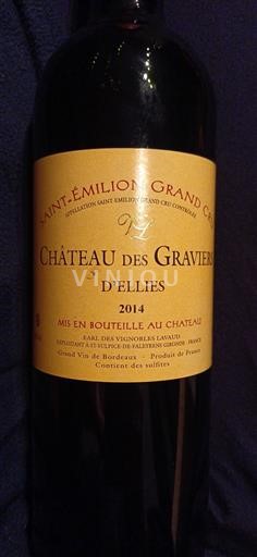 Bordeaux Saint-Émilion Grand Cru Grand Cru Château Des Graviers Ellies 2014