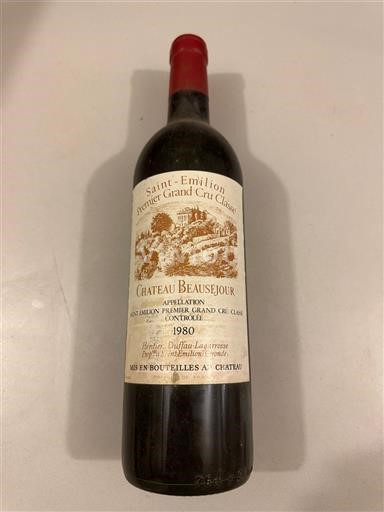 Bordeaux Saint-Émilion Premier Grand Cru Classé Château Beauséjour 1980