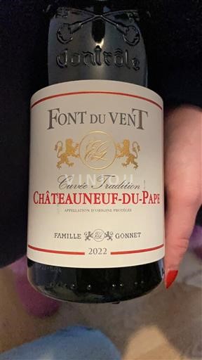 Valea Ronului Châteauneuf-du-Pape Font du Vent Tradition 2022