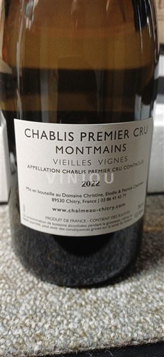 Burgund Chablis Premier Cru Christine, Elodie & Patrick Chalmeau Vieilles Vignes 2022