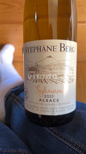 Wijnen Blanc sec Sylvaner Stéphane Berg 2021 Frankrijk Elzas Vin de France