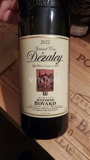 Valais Dôle Domaine Antoine Bovard Dézaley 2022