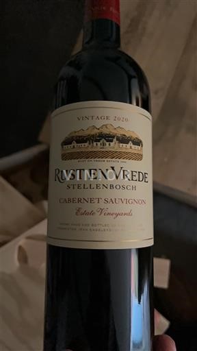 Pobrežní oblast Stellenbosch Rust en Vrede Cabernet Sauvignon Estate Vineyards 2020