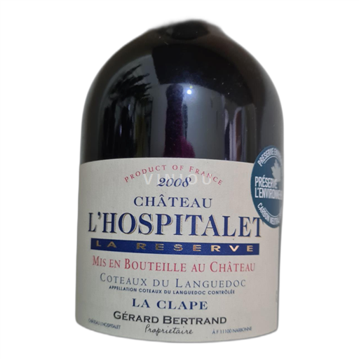 Languedoc La Clape Château l'Hospitalet La Réserve 2008
