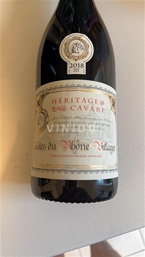 Rhônedalen Côtes-du-Rhône-Villages Héritages de Cavare 2018