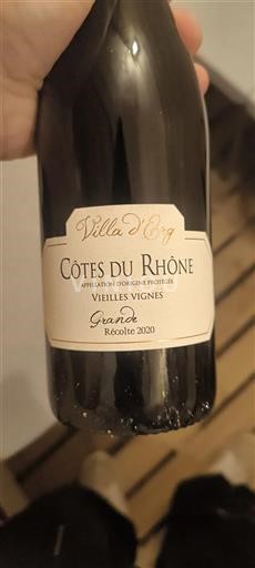 Rhônetal Côtes du Rhône Villa Erg Grande Récolte Vieilles Vignes 2020