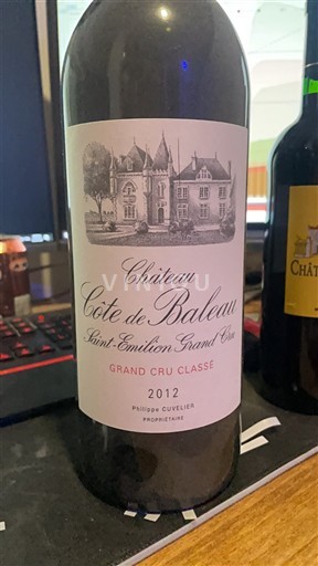 Bordeaux Saint-Émilion Grand Cru Grand Cru Classé Château Côte de Baleau 2012