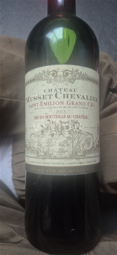 Bordeaux Saint-Émilion Grand Cru Grand Cru Château Musset Chevalier 2013