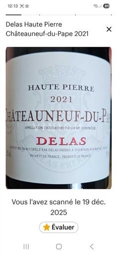 Valea Ronului Châteauneuf-du-Pape Delas Haute Pierre 2021