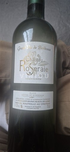 Bordeaux Blaye-Côtes-de-Bordeaux Château La Roseraie Sauvignon 2016