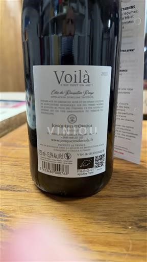 Roussillon Côtes-du-Roussillon Jonquières Oriola Voilà 2023