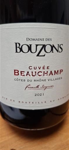 Rhônedalen Côtes-du-Rhône-Villages Domaine Des Bouzons Beauchamp 2021
