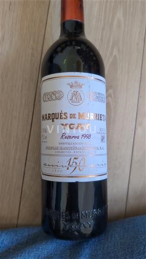 La Rioja Rioja Marqués de Murrieta Ygay Reserva 1998
