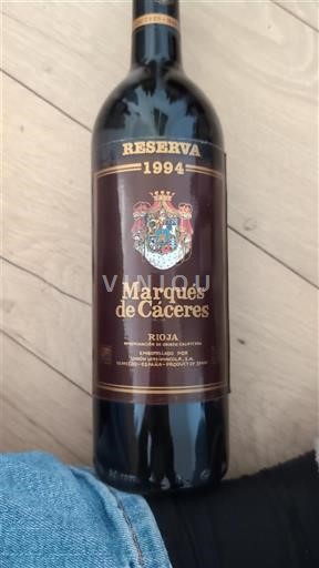 La Rioja Rioja Marqués de Cáceres Reserva 1994