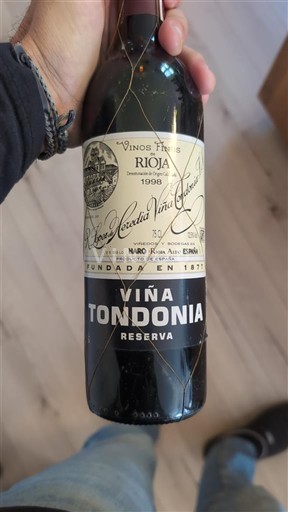 La Rioja Rioja Lopez de Heredia Viña Tondonia Reserva 1998