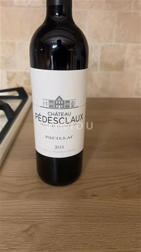 Bordeaux Pauillac Grand Cru Château Pédesclaux 2015
