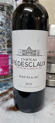 Bordeaux Pauillac Grand Cru Château Pédesclaux 2015