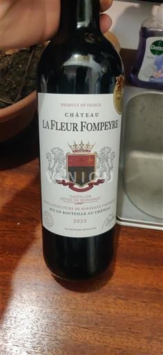 Вина Rouge sec Château La Fleur Fompeyre 2022 Francuska Bordo Кастијон Кот де Бордо AOC