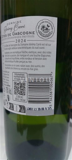 South West Côtes de Gascogne Domaine Jérémy Carre 2024