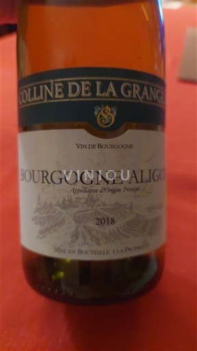 Burgundi Bourgogne Aligoté Colline de la Grange 2018