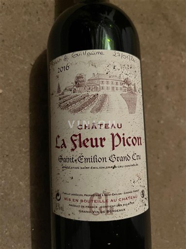 Bordeaux Saint-Émilion Grand Cru Grand Cru Château La Fleur Picon 2016