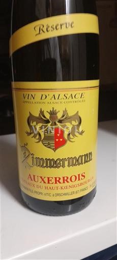 Alsace Zimmermann Réserve 2018