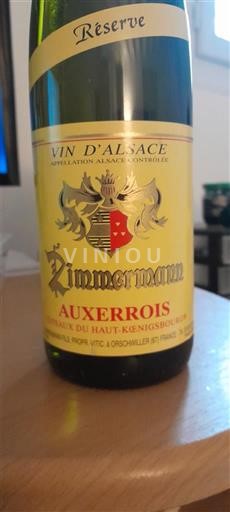 Alsacia Zimmermann Réserve 2018