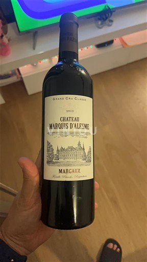 Bordeaux Margaux Grand Cru Classé Château Marquis Alesme 2015