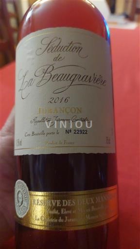 Sud-Ouest Jurançon La Beaugnavière Séduction 2016