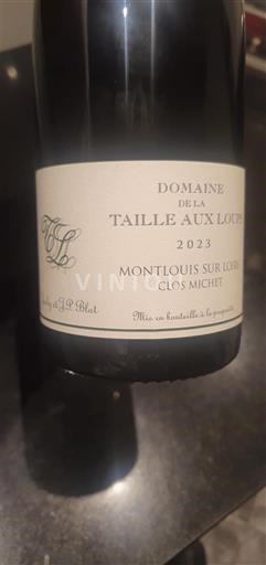 Vallée de la Loire Montlouis-sur-loire Domaine La Taille aux Loups Clos Michet 2023
