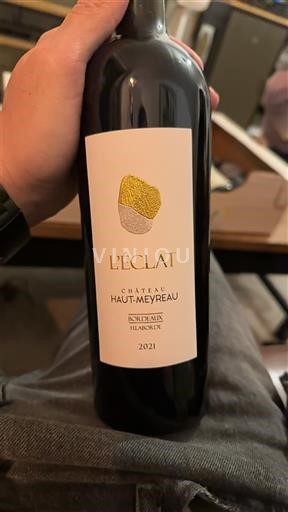 Bordeaux Bordeaux supérieur Château Haut-Meyreau L'Éclat 2021