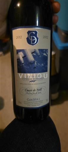 Bordeaux Castillon-côtes-de-bordeaux Clos Dubreuil de Noël 2012
