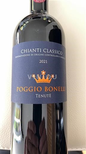 Vine Rouge sec Poggio Bonelli 2021 Italien Toscana Chianti Classico DOCG